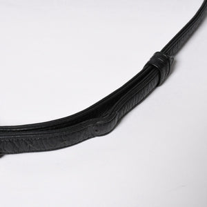 極美品 CHROME HEARTS クロムハーツ スナットパック ピラミッド クロスボールスタッズ ボディバッグ ダガージップ レザー ブラック 中古 4a009368