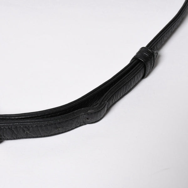 極美品 CHROME HEARTS クロムハーツ スナットパック ピラミッド クロスボールスタッズ ボディバッグ ダガージップ レザー ブラック 中古 4a009368