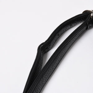 極美品 CHROME HEARTS クロムハーツ スナットパック ピラミッド クロスボールスタッズ ボディバッグ ダガージップ レザー ブラック 中古 4a009368