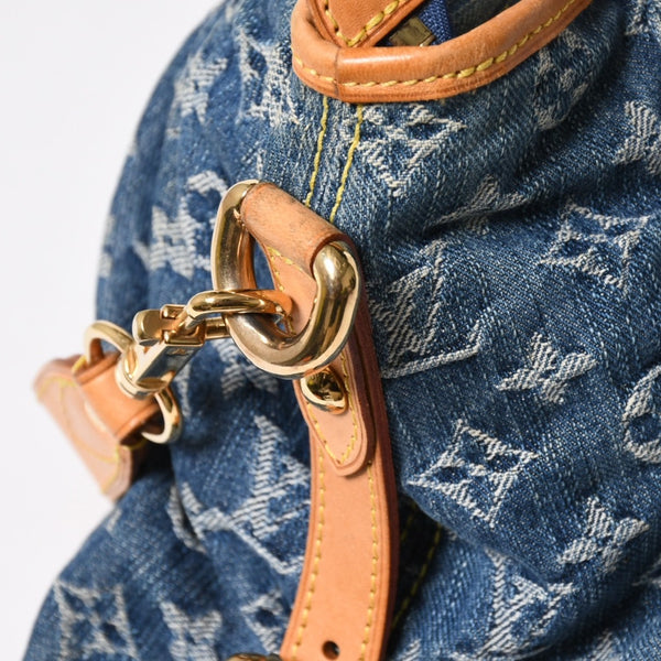 極美品 LOUIS VUITTON ルイヴィトン ネオカヴィMM ハンドバッグ ショルダーバッグ M95349 2WAY モノグラム デニム ゴールド金具 中古 4a009627