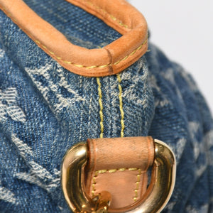 極美品 LOUIS VUITTON ルイヴィトン ネオカヴィMM ハンドバッグ ショルダーバッグ M95349 2WAY モノグラム デニム ゴールド金具 中古 4a009627