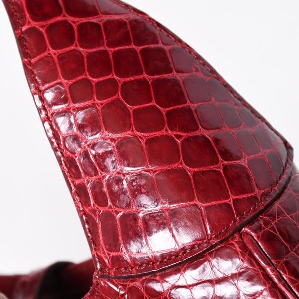 極美品 GUCCI グッチ JACKIE ジャッキー ワンショルダーバッグ 00963 ボルドー ガンメタ金具 中古 4a009631