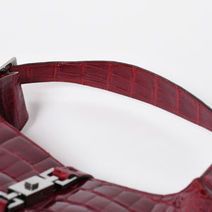 極美品 GUCCI グッチ JACKIE ジャッキー ワンショルダーバッグ 00963 ボルドー ガンメタ金具 中古 4a009631