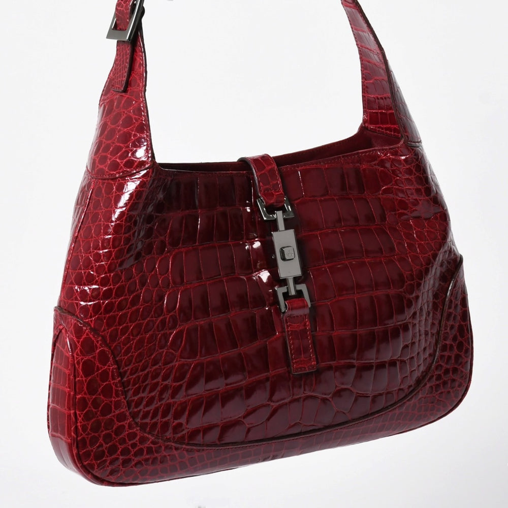 Very good condition GUCCI JACKIE Jackie one shoulder bag 00963 Bordeaux gunmetal metal fittings used 4a009631