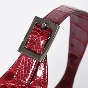 極美品 GUCCI グッチ JACKIE ジャッキー ワンショルダーバッグ 00963 ボルドー ガンメタ金具 中古 4a009631