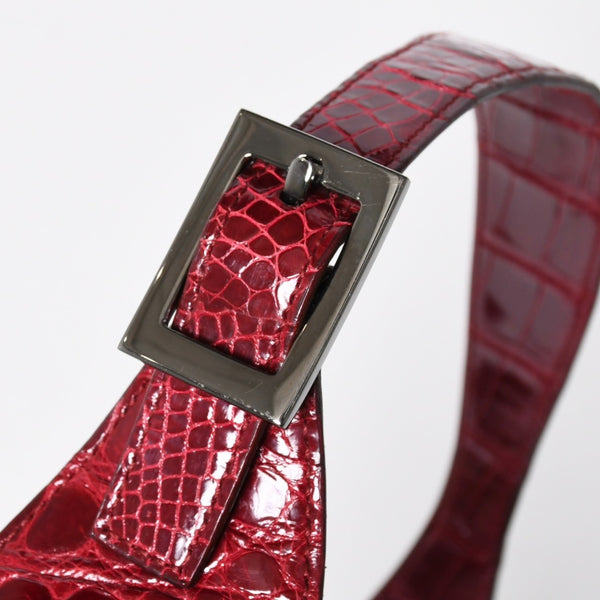 極美品 GUCCI グッチ JACKIE ジャッキー ワンショルダーバッグ 00963 ボルドー ガンメタ金具 中古 4a009631