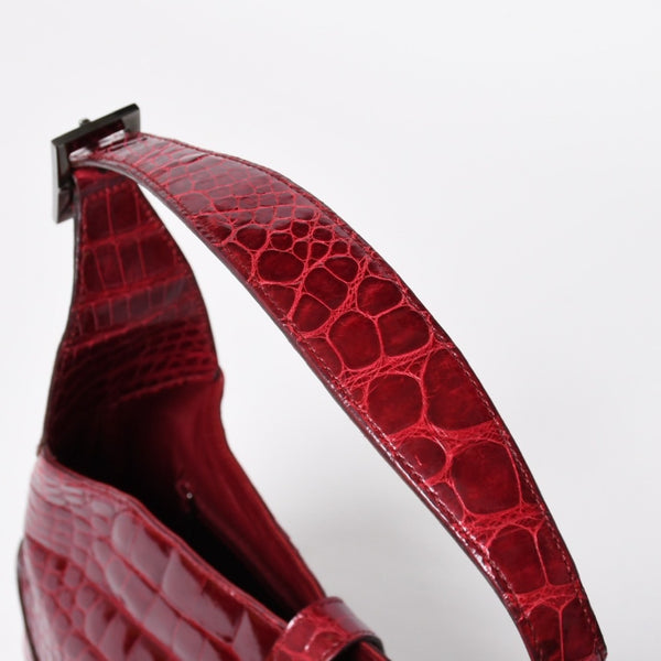 極美品 GUCCI グッチ JACKIE ジャッキー ワンショルダーバッグ 00963 ボルドー ガンメタ金具 中古 4a009631