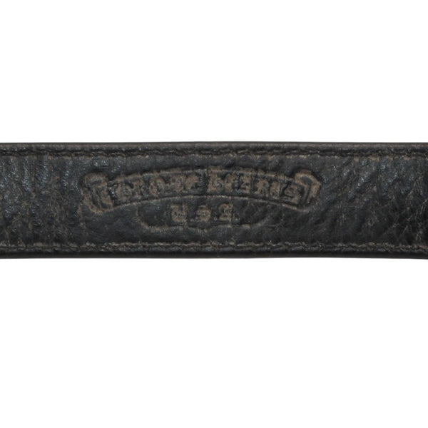 CHROME HEARTS クロムハーツ 3BTN 2SNP 3ボタン 2スナップ レザーブレスレット 重量約36.86g 全長24.5cm クロスボール 美品 中古 4a000967