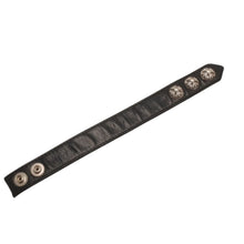 画像をギャラリービューアに読み込む, CHROME HEARTS クロムハーツ 3BTN 2SNP 3ボタン 2スナップ レザーブレスレット 重量約36.86g 全長24.5cm クロスボール 美品 中古 4a000967