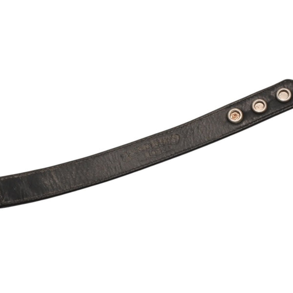 CHROME HEARTS クロムハーツ 3BTN 2SNP 3ボタン 2スナップ レザーブレスレット 重量約36.86g 全長24.5cm クロスボール 美品 中古 4a000967