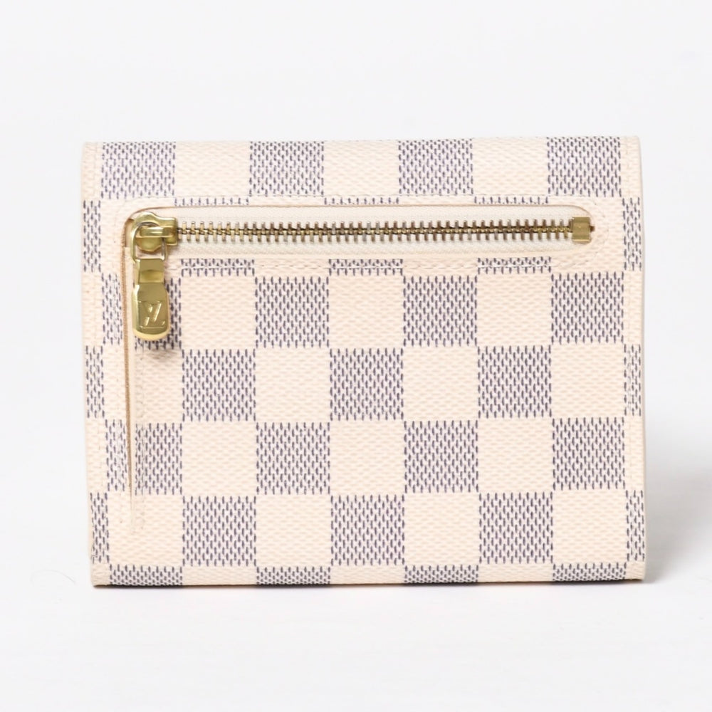 LOUIS VUITTON ルイヴィトン 財布 三つ折り財布 ポルトフォイユ・コアラ ダミエアズールキャンバス ホワイト アイボリー N60013 美品 中古 4a009797