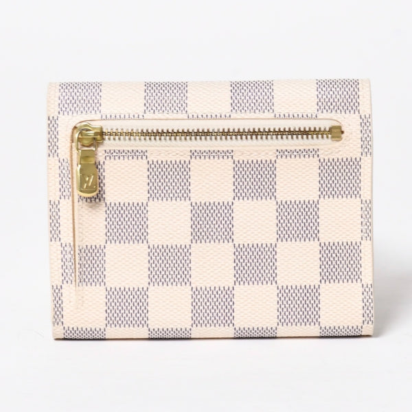 LOUIS VUITTON ルイヴィトン 財布 三つ折り財布 ポルトフォイユ・コアラ ダミエアズールキャンバス ホワイト アイボリー N60013 美品 中古 4a009797