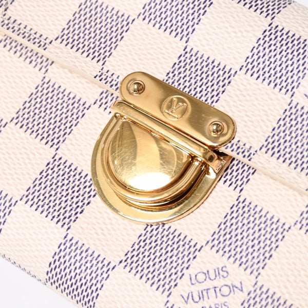 LOUIS VUITTON ルイヴィトン 財布 三つ折り財布 ポルトフォイユ・コアラ ダミエアズールキャンバス ホワイト アイボリー N60013 美品 中古 4a009797