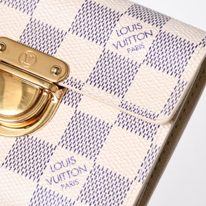 LOUIS VUITTON ルイヴィトン 財布 三つ折り財布 ポルトフォイユ・コアラ ダミエアズールキャンバス ホワイト アイボリー N60013 美品 中古 4a009797