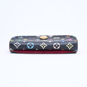 Very good condition LOUIS VUITTON Card case Anvelop Carte de Visit M66561 PVC Monogram Noir Used 4a009656