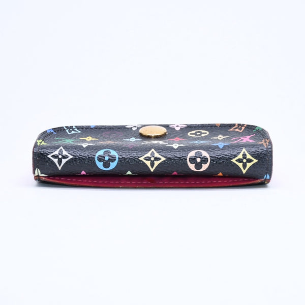 Very good condition LOUIS VUITTON Card case Anvelop Carte de Visit M66561 PVC Monogram Noir Used 4a009656