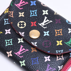 Very good condition LOUIS VUITTON Card case Anvelop Carte de Visit M66561 PVC Monogram Noir Used 4a009656