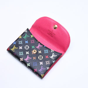 Very good condition LOUIS VUITTON Card case Anvelop Carte de Visit M66561 PVC Monogram Noir Used 4a009656