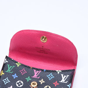 Very good condition LOUIS VUITTON Card case Anvelop Carte de Visit M66561 PVC Monogram Noir Used 4a009656