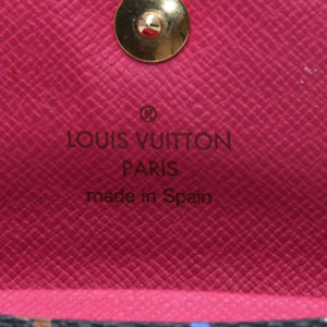 Very good condition LOUIS VUITTON Card case Anvelop Carte de Visit M66561 PVC Monogram Noir Used 4a009656