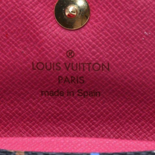 Very good condition LOUIS VUITTON Card case Anvelop Carte de Visit M66561 PVC Monogram Noir Used 4a009656
