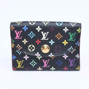 Very good condition LOUIS VUITTON Card case Anvelop Carte de Visit M66561 PVC Monogram Noir Used 4a009656