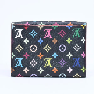 Very good condition LOUIS VUITTON Card case Anvelop Carte de Visit M66561 PVC Monogram Noir Used 4a009656
