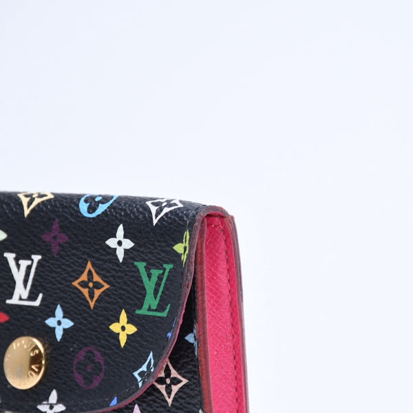 Very good condition LOUIS VUITTON Card case Anvelop Carte de Visit M66561 PVC Monogram Noir Used 4a009656