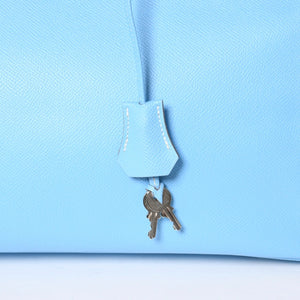 Very good condition HERMES Birkin 30 Candy Celeste Mykonos □O stamp Vaux Epson Silver hardware Handbag Used 4a010052