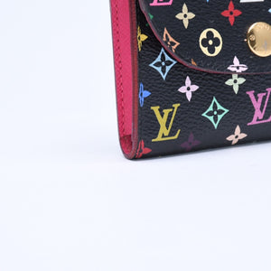 Very good condition LOUIS VUITTON Card case Anvelop Carte de Visit M66561 PVC Monogram Noir Used 4a009656