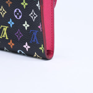 Very good condition LOUIS VUITTON Card case Anvelop Carte de Visit M66561 PVC Monogram Noir Used 4a009656