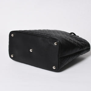 Very Good Condition CHANEL Cambon Line Large Tote Bag No. 9 A25169 Coco Mark Calfskin Patent Leather Black Used 4a009708