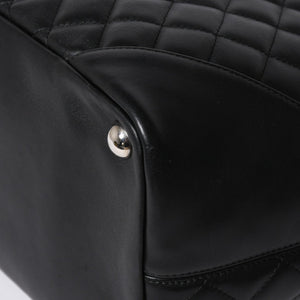 Very Good Condition CHANEL Cambon Line Large Tote Bag No. 9 A25169 Coco Mark Calfskin Patent Leather Black Used 4a009708