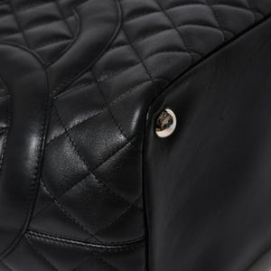 Very Good Condition CHANEL Cambon Line Large Tote Bag No. 9 A25169 Coco Mark Calfskin Patent Leather Black Used 4a009708
