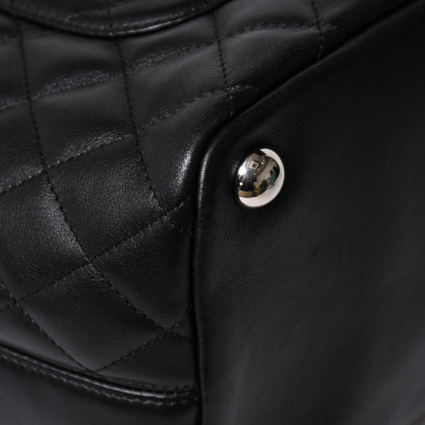 Very Good Condition CHANEL Cambon Line Large Tote Bag No. 9 A25169 Coco Mark Calfskin Patent Leather Black Used 4a009708