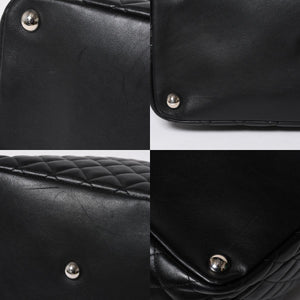 Very Good Condition CHANEL Cambon Line Large Tote Bag No. 9 A25169 Coco Mark Calfskin Patent Leather Black Used 4a009708