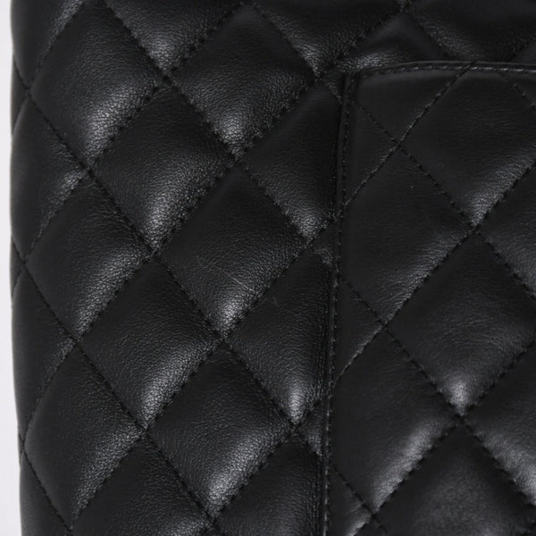Very Good Condition CHANEL Cambon Line Large Tote Bag No. 9 A25169 Coco Mark Calfskin Patent Leather Black Used 4a009708