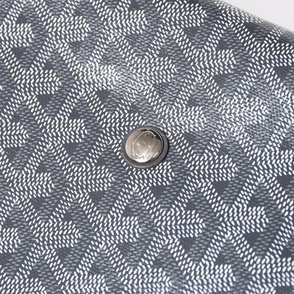 極美品 GOYARD ゴヤール カペシアン MM メッセンジャー ショルダーバッグ ゴヤールディンキャンバス シュヴロッシュカーフスキン グレー 中古 4a009753