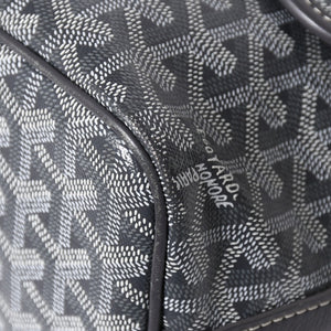 極美品 GOYARD ゴヤール カペシアン MM メッセンジャー ショルダーバッグ ゴヤールディンキャンバス シュヴロッシュカーフスキン グレー 中古 4a009753