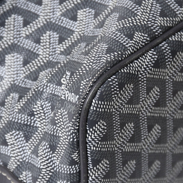 極美品 GOYARD ゴヤール カペシアン MM メッセンジャー ショルダーバッグ ゴヤールディンキャンバス シュヴロッシュカーフスキン グレー 中古 4a009753