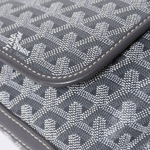 極美品 GOYARD ゴヤール カペシアン MM メッセンジャー ショルダーバッグ ゴヤールディンキャンバス シュヴロッシュカーフスキン グレー 中古 4a009753