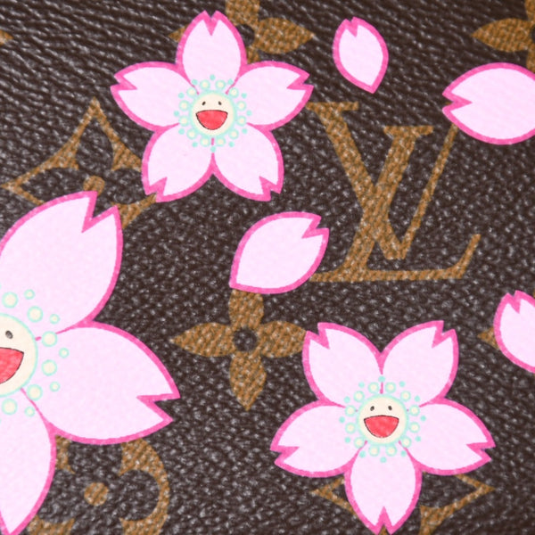 極美品 LOUIS VUITTON ルイヴィトン LV × TM ポシェット アクセソワール アクセサリーポーチ M13666 モノグラム チェリー 村上隆 中古 4a009719