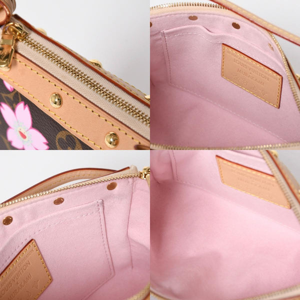 極美品 LOUIS VUITTON ルイヴィトン LV × TM ポシェット アクセソワール アクセサリーポーチ M13666 モノグラム チェリー 村上隆 中古 4a009719