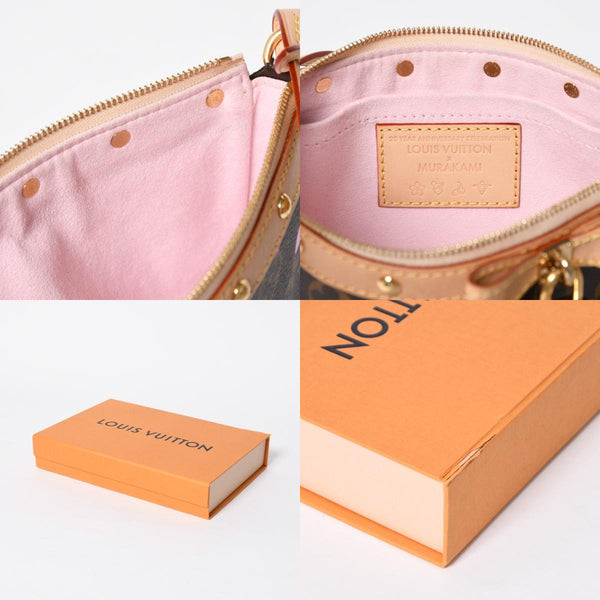 極美品 LOUIS VUITTON ルイヴィトン LV × TM ポシェット アクセソワール アクセサリーポーチ M13666 モノグラム チェリー 村上隆 中古 4a009719