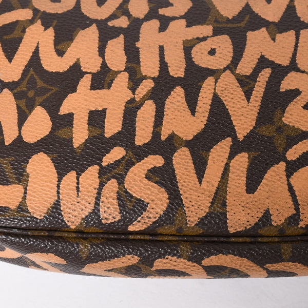 Very good condition LOUIS VUITTON Pochette accessory M92192 Monogram graffiti brown orange gold hardware used 4a009783