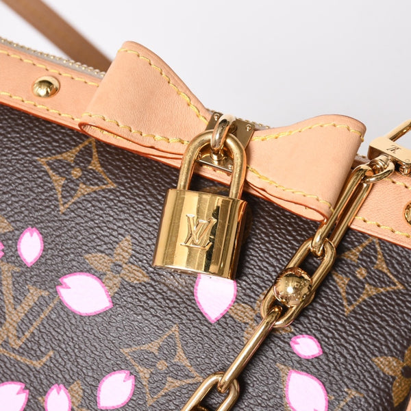 極美品 LOUIS VUITTON ルイヴィトン LV × TM ポシェット アクセソワール アクセサリーポーチ M13666 モノグラム チェリー 村上隆 中古 4a009719