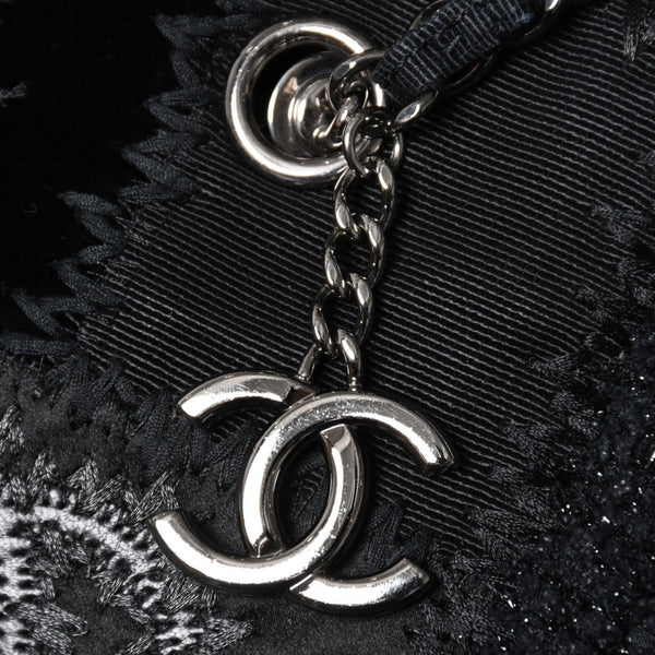 極美品 CHANEL シャネル パッチワーク チェーントートバッグ 25番台 ココマーク キャンバス デニム ツイード パテント レザー 中古 4a009721