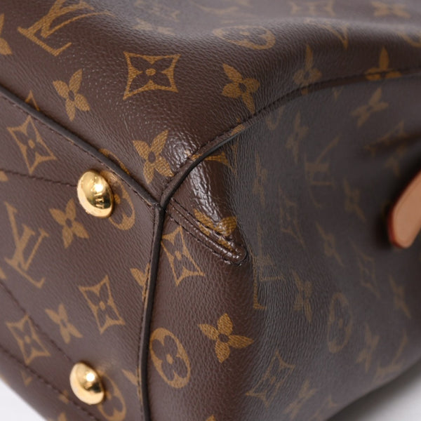 極美品 LOUIS VUITTON ルイヴィトン モンテーニュMM 2WAYバッグ ハンドバッグ ショルダーバッグ M41056 ブラウン ゴールド金具 中古 4a009745