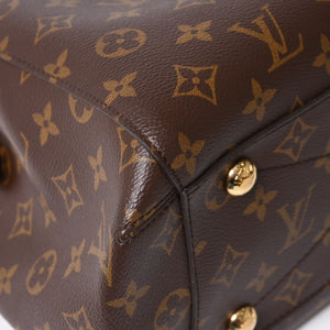 極美品 LOUIS VUITTON ルイヴィトン モンテーニュMM 2WAYバッグ ハンドバッグ ショルダーバッグ M41056 ブラウン ゴールド金具 中古 4a009745