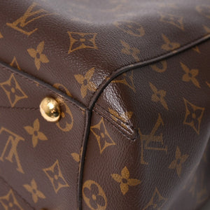 極美品 LOUIS VUITTON ルイヴィトン モンテーニュMM 2WAYバッグ ハンドバッグ ショルダーバッグ M41056 ブラウン ゴールド金具 中古 4a009745